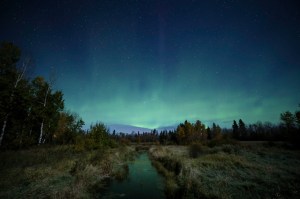Fall aurora in Saskatchewan
