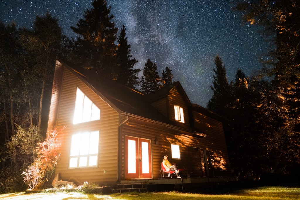 Canon in Meadow Lake Provincial park Saskatchewan at night